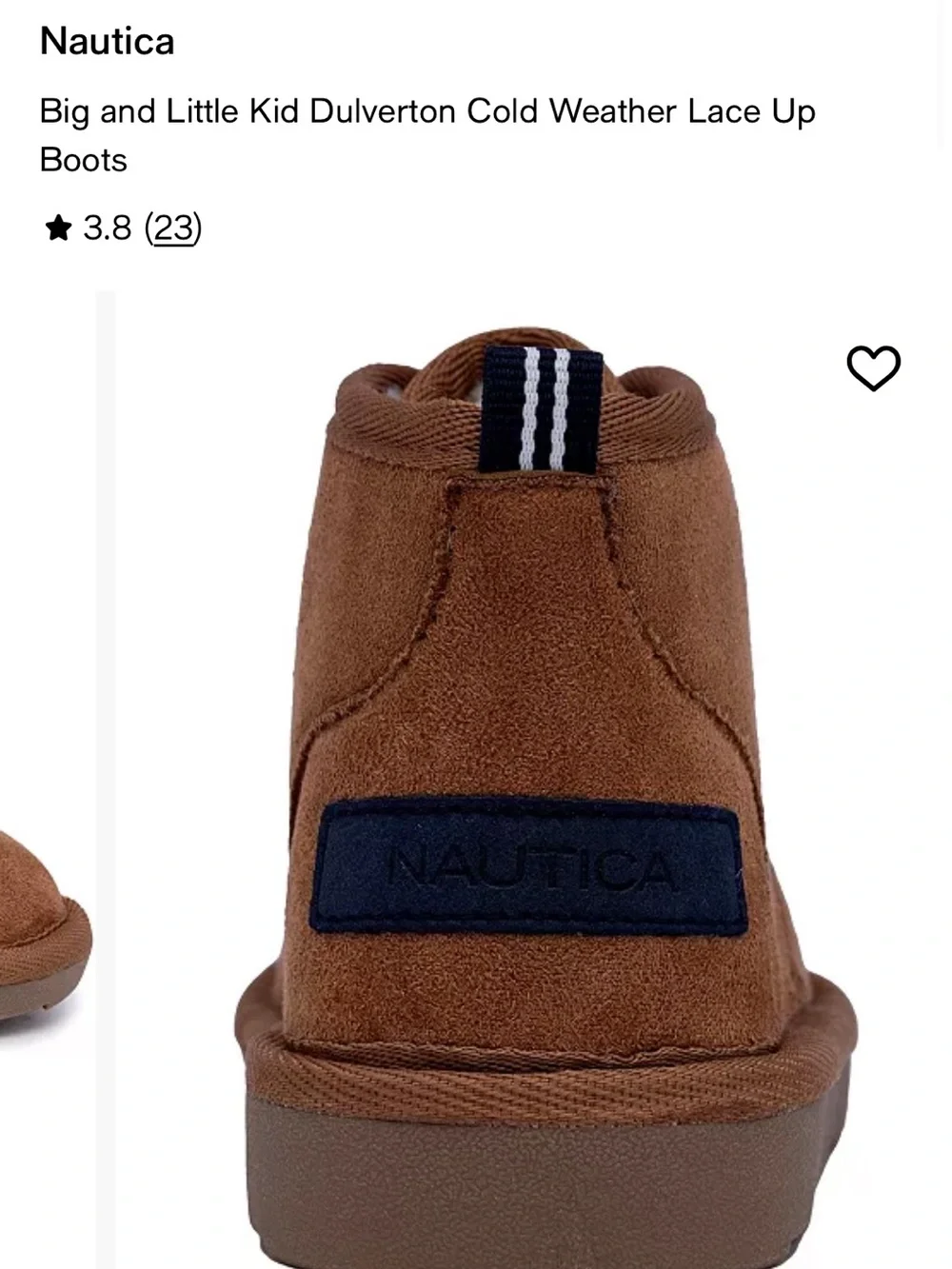 Nautica Kids Brown Lace-Up Cold Weather Boots